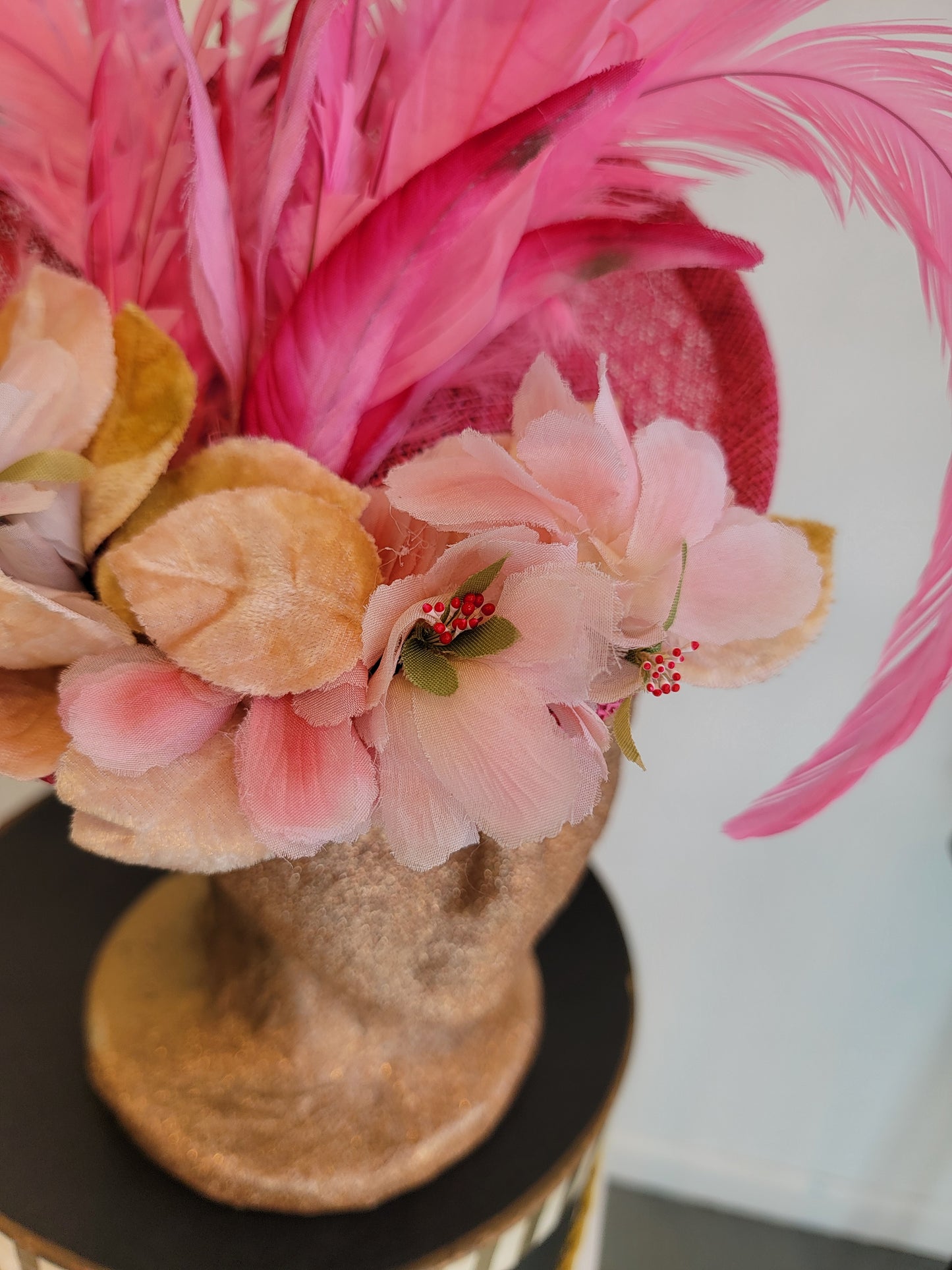 Pink Cherry Bloom Saucer Hat