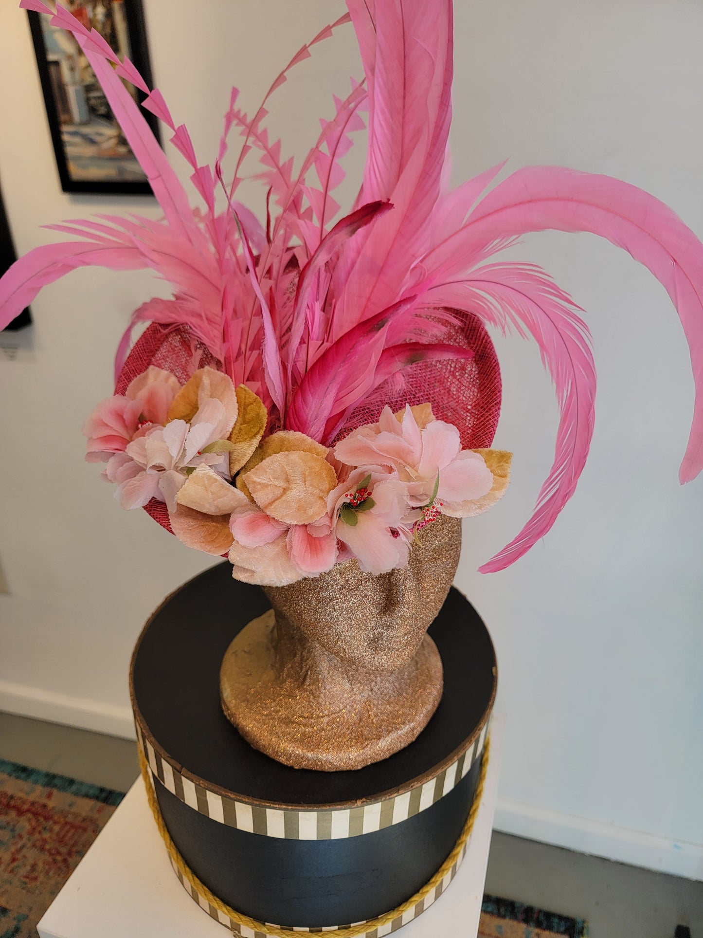 Pink Cherry Bloom Saucer Hat